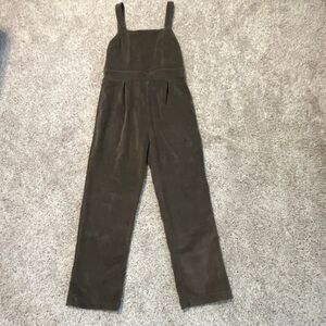 NWT Whimsy & Row Billie Green Corduroy Overalls Size 4